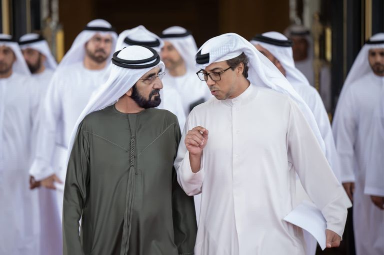 الشيخ محمد بن راشد آل مكتوم خلال اجتماع مجلس الوزراء