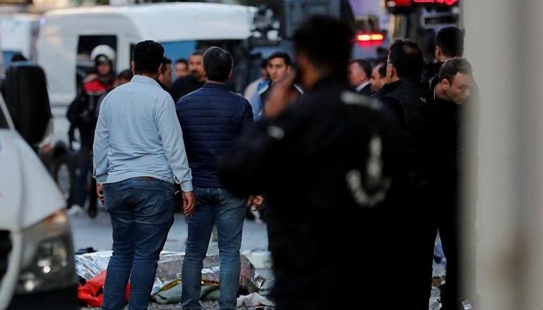 موقع الانفجار وسط مدينة إسطنبول التركية