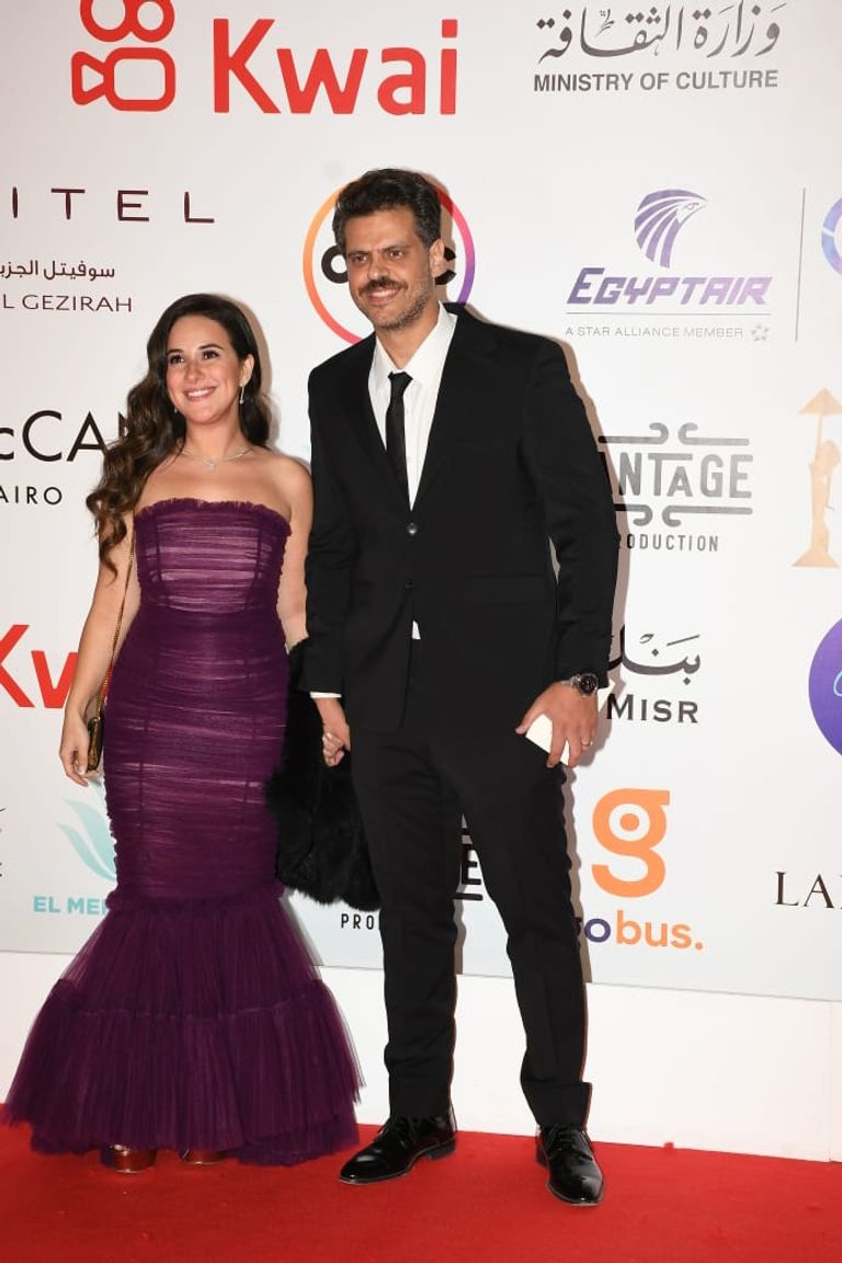 الفنانة شيري عادل وزوجها الفنان طارق صبري