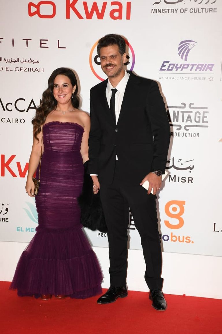 الفنانة شيري عادل وزوجها الفنان طارق صبري