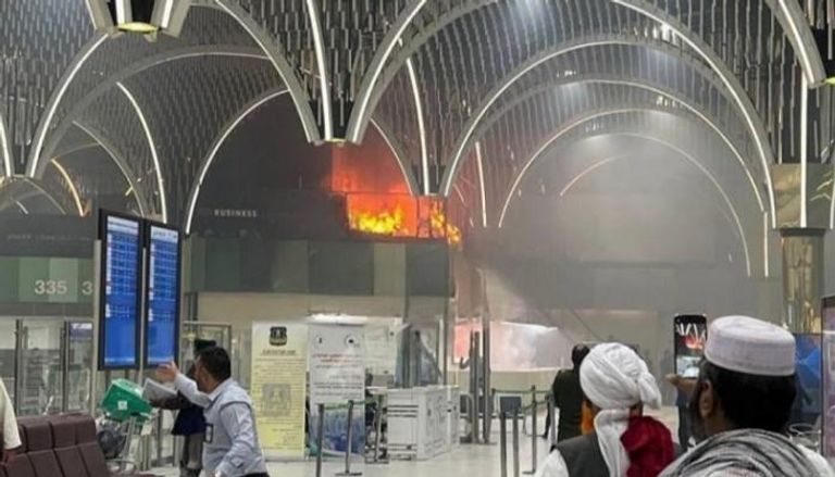 حريق في مطار بغداد الدولي