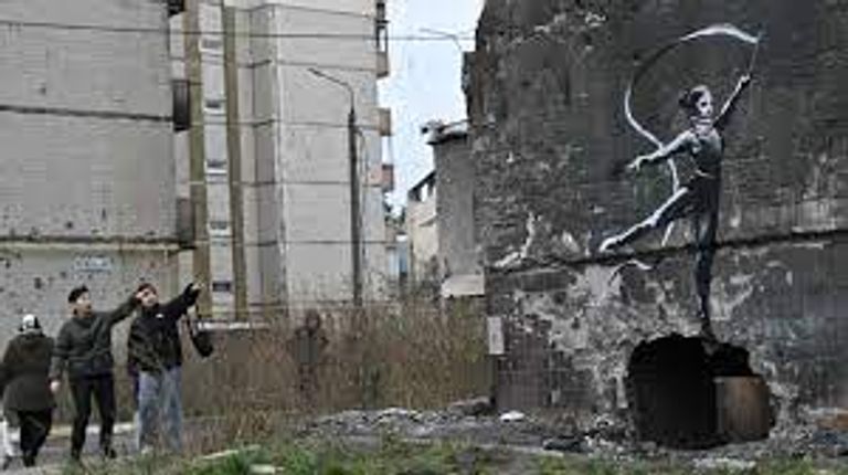 جدارية بانكسي في أوكرانيا