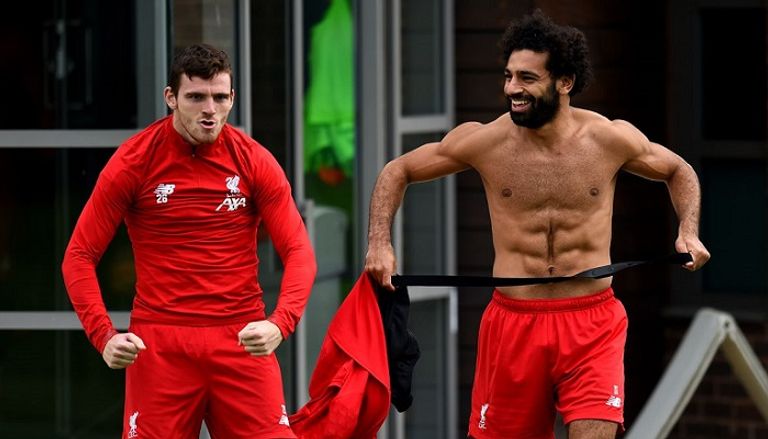 محمد صلاح وأندرو روبرتسون محمد صلاح نجم ليفربول