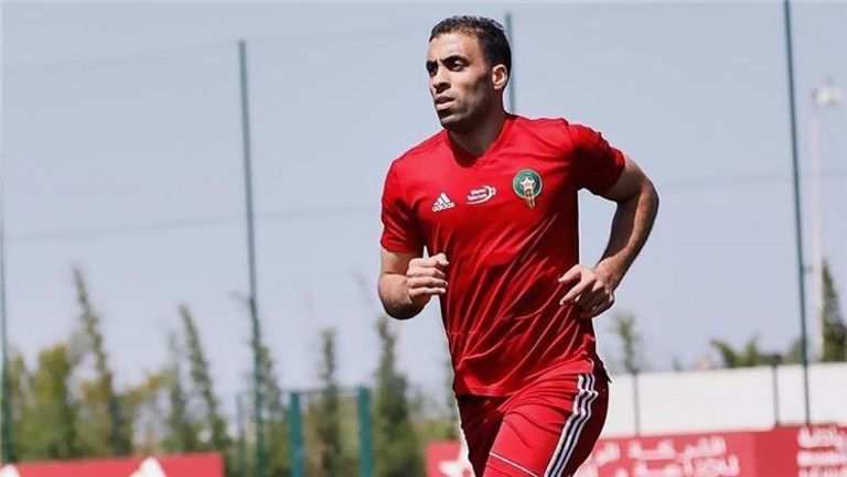 عبدالرزاق حمد الله مهاجم منتخب المغرب منتخب المغرب
