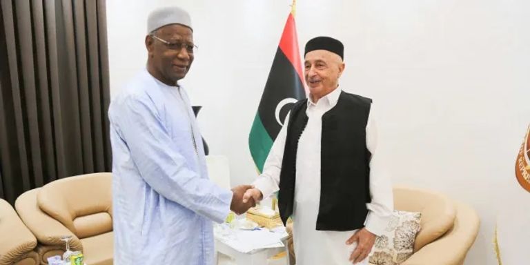 المبعوث الأممية مع رئيس مجلس النواب الليبي