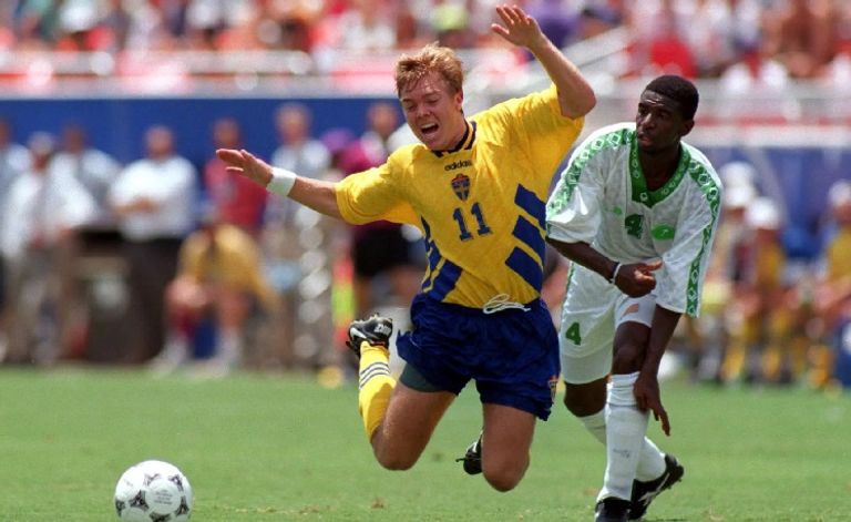 السويد المواجهة الوحيدة في تاريخ السعودية بخروج المغلوب في كأس العالم