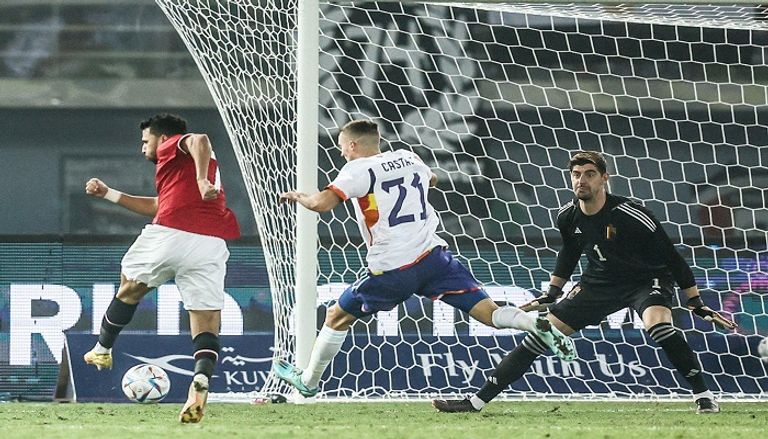 مصر وبلجيكا تيبو كورتوا حارس مرمى منتخب بلجيكا
