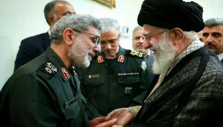 المرشد الإيراني وقائد فيلق القدس اسماعيل قاآني