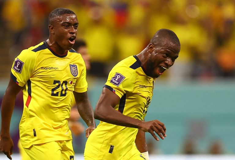 إينر فالنسيا من مباراة قطر والإكوادور في افتتاح كأس العالم 2022 من مباراة قطر والإكوادور في افتتاح كأس العالم 2022