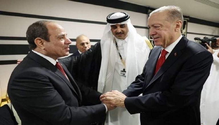 الرئيسان المصري عبدالفتاح السيسي والتركي رجب طيب أردوغان