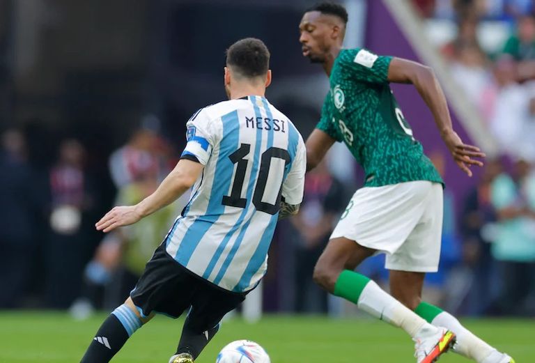 من مباراة الأرجنتين ضد السعودية في كأس العالم 2022