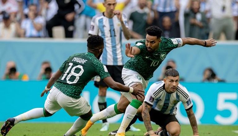 من مباراة الأرجنتين ضد السعودية في كأس العالم 2022