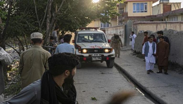 انتشار لشرطة طالبان في موقع الحادث