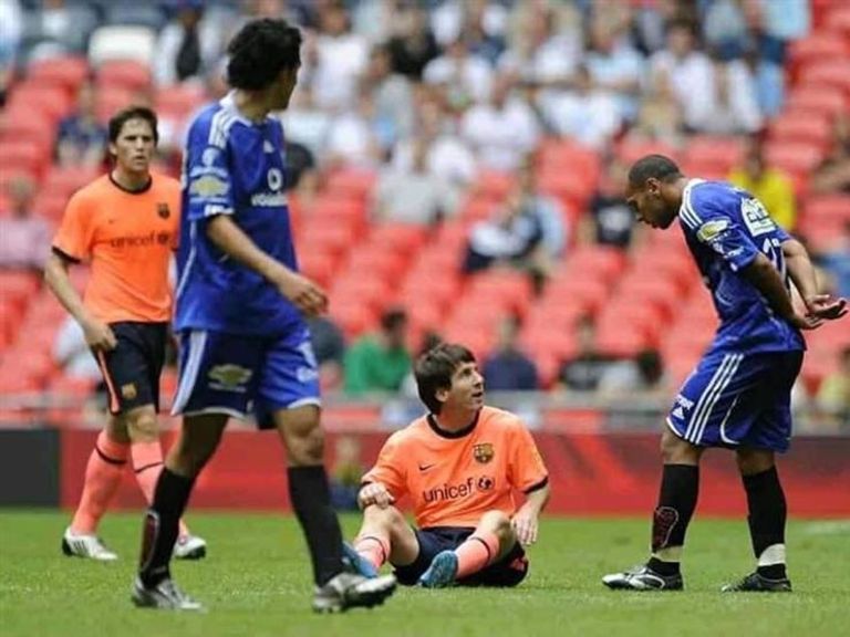 إينو وميسي علي البليهي وليونيل ميسي