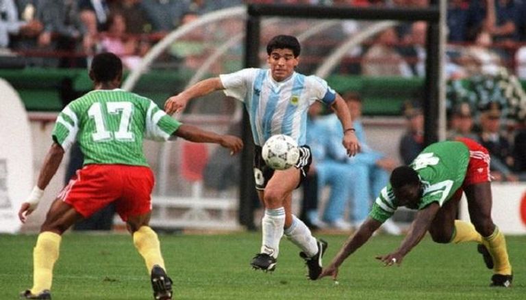 الأرجنتين والكاميرون في 1990