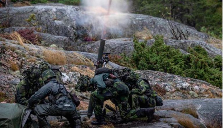 قوات سويدية خلال تدريبات عسكرية سابقة