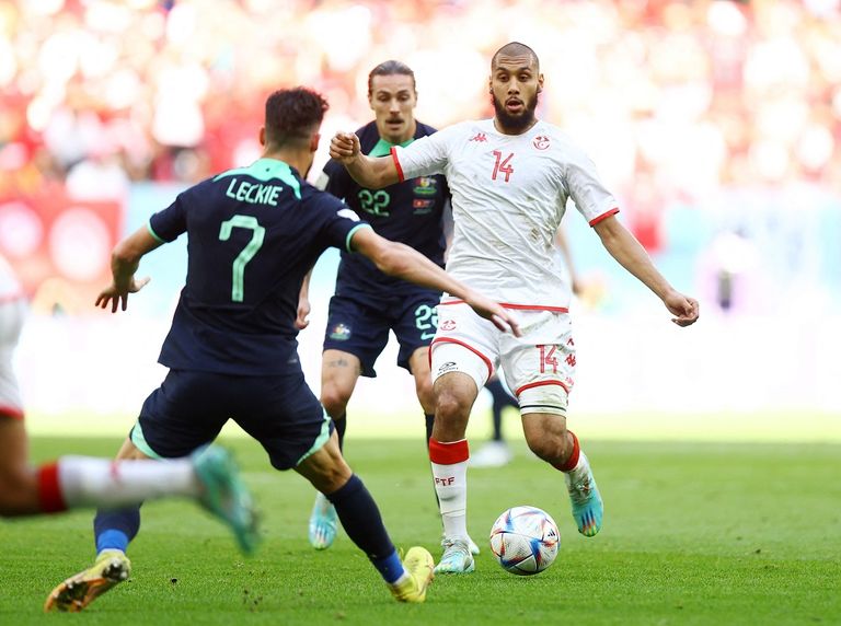 من مباراة تونس وأستراليا في كأس العالم 2022 من مباراة تونس وأستراليا في كأس العالم 2022