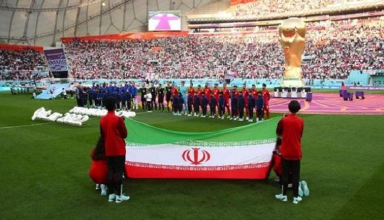 المنتخب الإيراني خلال مباراة سابقة