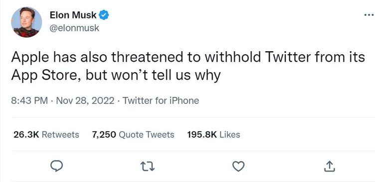 تهديدات أبل بحجب تويتر من متجر تطبيقاتها