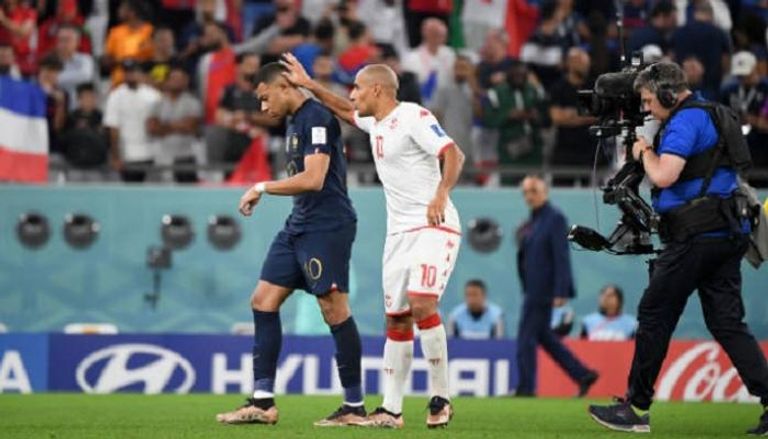 من مباراة تونس وفرنسا في كأس العالم 2022
