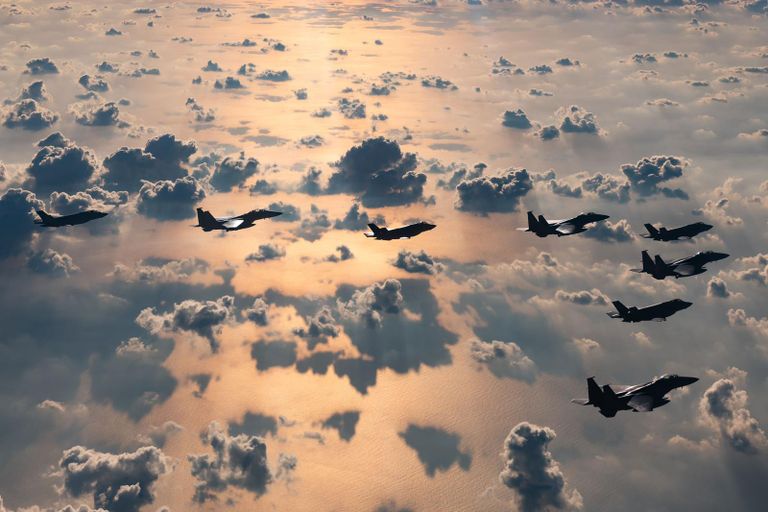 جانب من المناورات الجوية بين إسرائيل وأمريكا