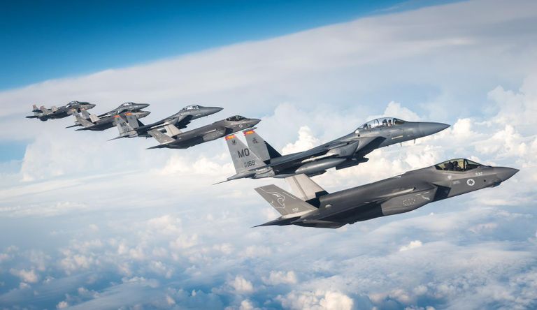 جانب من المناورات الجوية بين إسرائيل وأمريكا