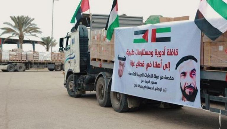 قافلة المساعدات الإماراتية لقطاع غزة