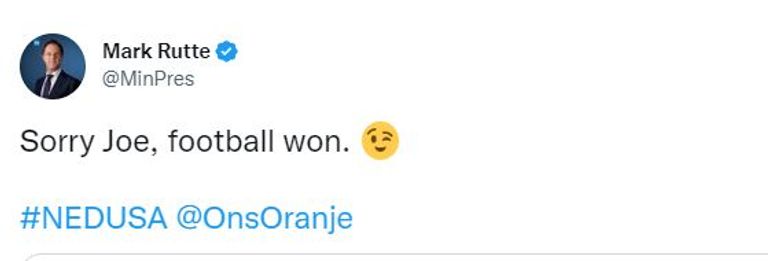 تغريدة رئيس الوزراء الهولندي مارك روته رئيس وزراء هولندا