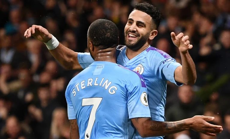 محرز وسترلينج رياض محرز نجم مانشستر سيتي