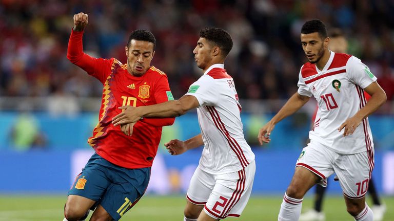 إسبانيا ضد المغرب من مباراة المغرب ضد إسبانيا في كأس العالم 2018