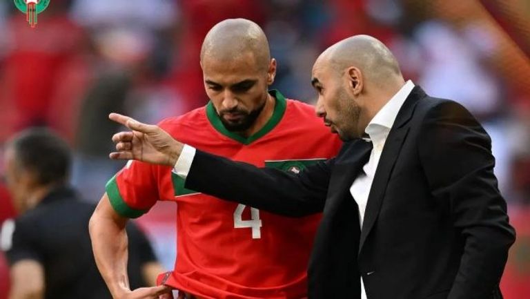 سفيان أمرابط من مباراة المغرب وإسبانيا في كأس العالم 2022