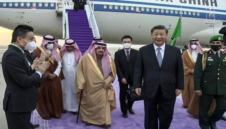 جانب من وصول الرئيس الصيني للسعودية 
