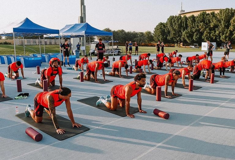 صلاح في معسكر دبي محمد صلاح في معسكر ليفربول