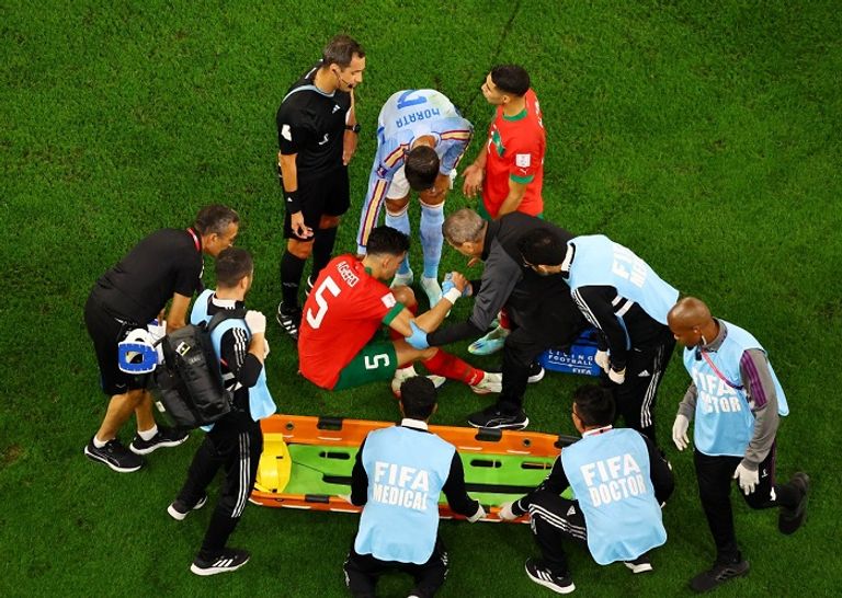الإصابات تهدد بعض لعيبة المغرب أمام البرتغال في ربع نهائي كأس العالم  1