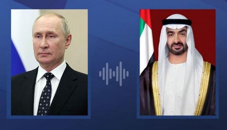 الشيخ محمد بن زايد آل نهيان رئيس دولة الإمارات والرئيس الروسي بوتين