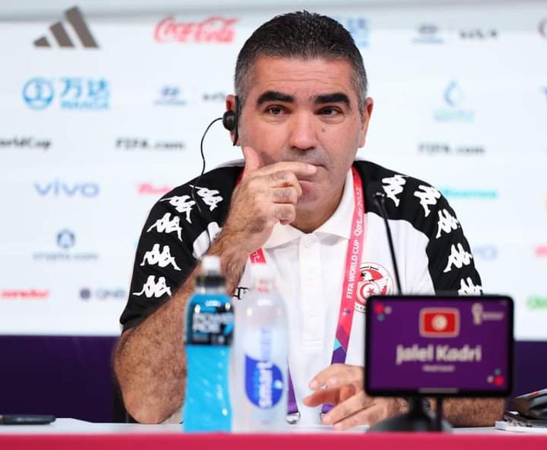 جلال القادري مدرب منتخب تونس في كأس العالم 2022 منتخب تونس ضد فرنسا في كأس العالم 2022