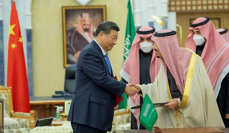 خادم الحرمين الشريفين مع الرئيس الصيني الملك سلمان بن عبدالعزيز مع الرئيس الصيني