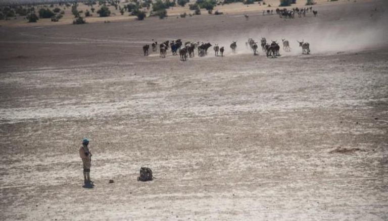 جندي في صحراء مالي 