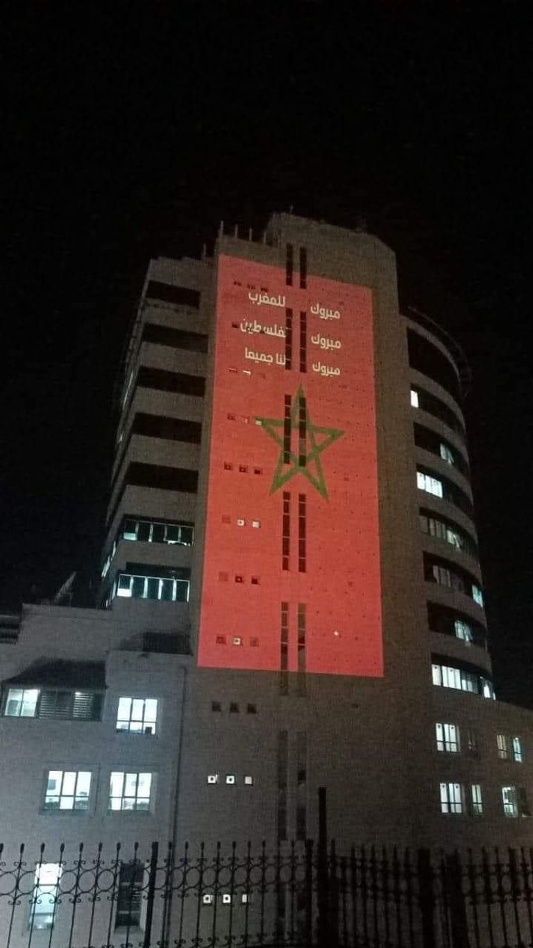 العلم المغربي على سور القدس القديمة