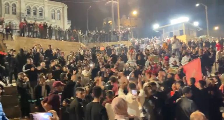 العلم المغربي على سور القدس القديمة