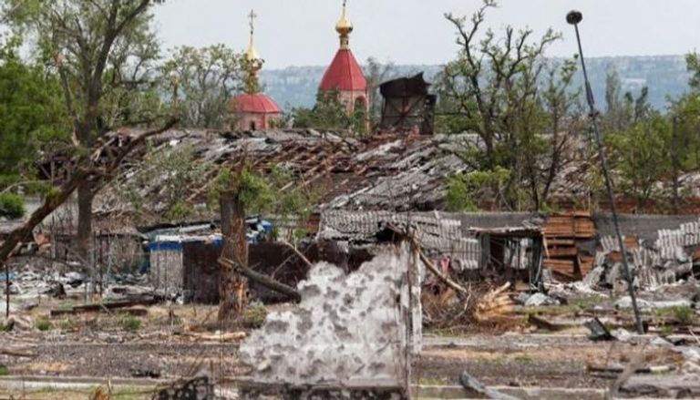 آثار الدمار على منطقة دونباس - أرشيفية