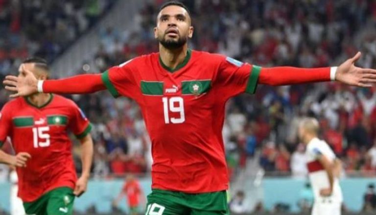 يوسف النصيري لاعب منتخب المغرب