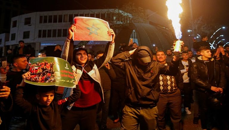 اللاعب البرتغالي كريستيانو رونالد لحظة إعلان فوز المغرب على البرتغال