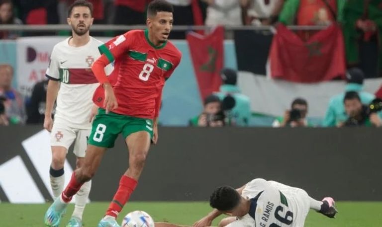 عز الدين أوناحي نجم المغرب ضد البرتغال في كأس العالم 2022