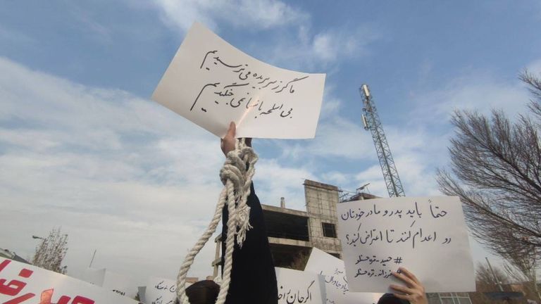 جانب من احتجاجات إيران