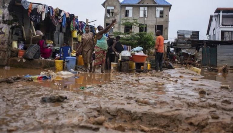 هطول أمطار غزيرة على عاصمة جمهورية الكونغو الديموقراطية