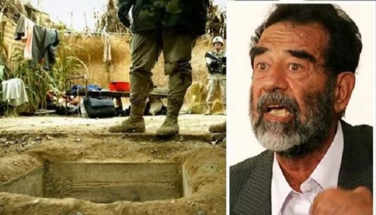 صدام حسين ومدخل حفرة 