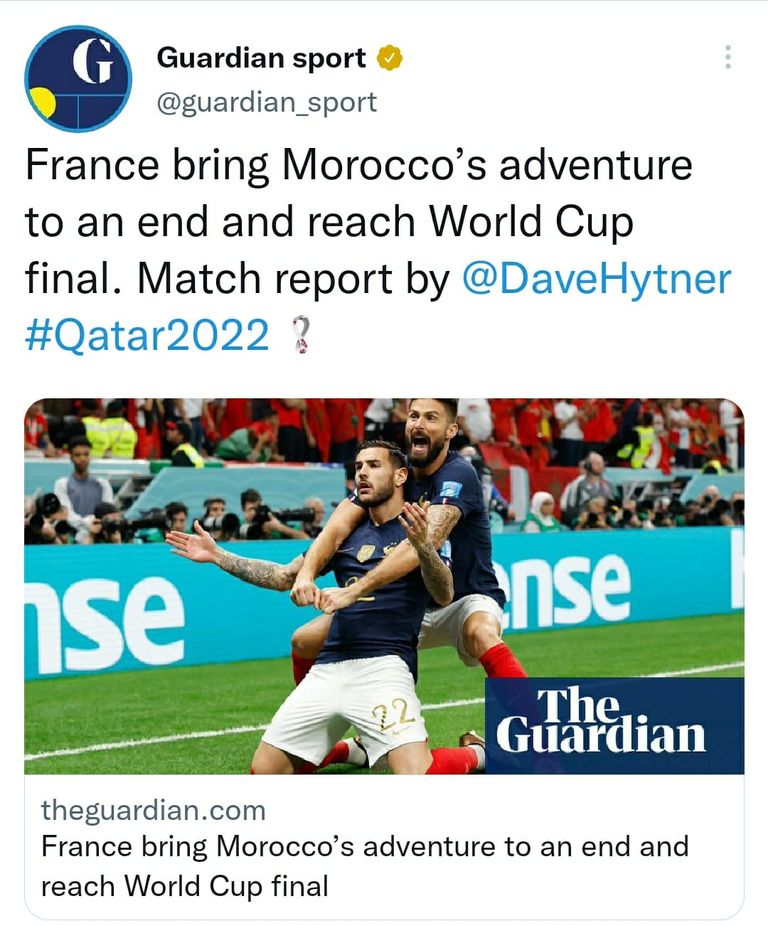 صحيفة "الجارديان" منتخب المغرب يودع حلم التتويج بكأس العالم