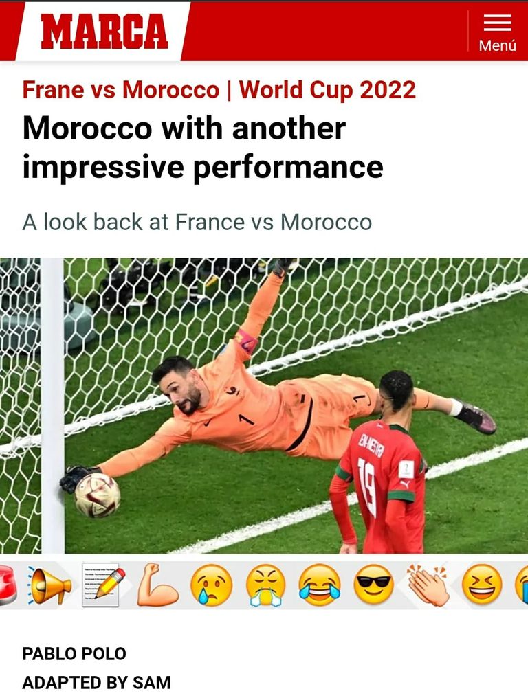 صحيفة "ماركا" منتخب المغرب يودع حلم التتويج بكأس العالم