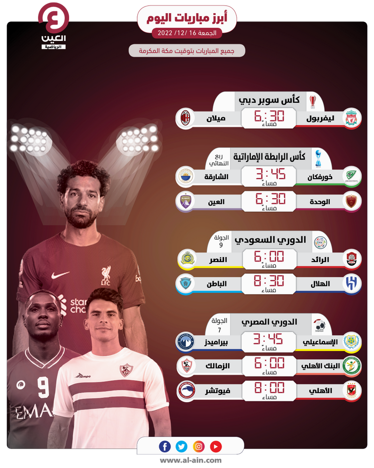مباريات اليوم